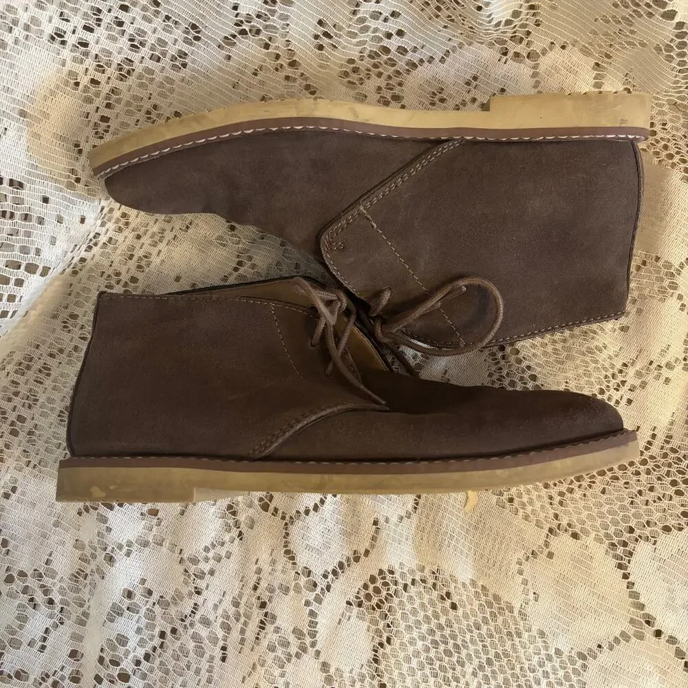 Banana Republic Men's US 8 Brown Suede Leather Chukka Boots